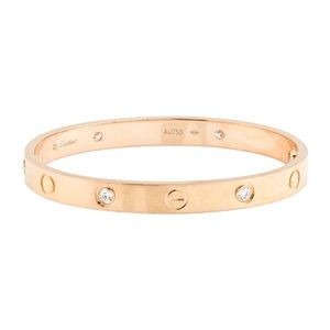 Cartier Love Bracelet, 4 Diamonds (Rose Gold)